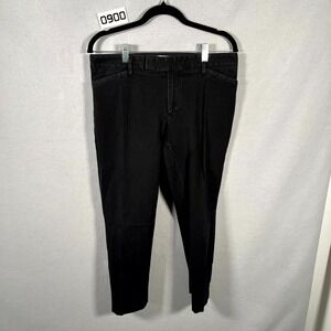 Gap Slim Cropped Dress Pants Womens 33 Black Straight Leg Formal Business Oxford